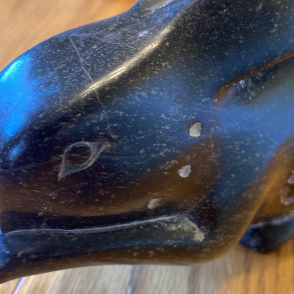 Heavy Carved Soapstone Rabbit Sculpture - Picture 9 of 12